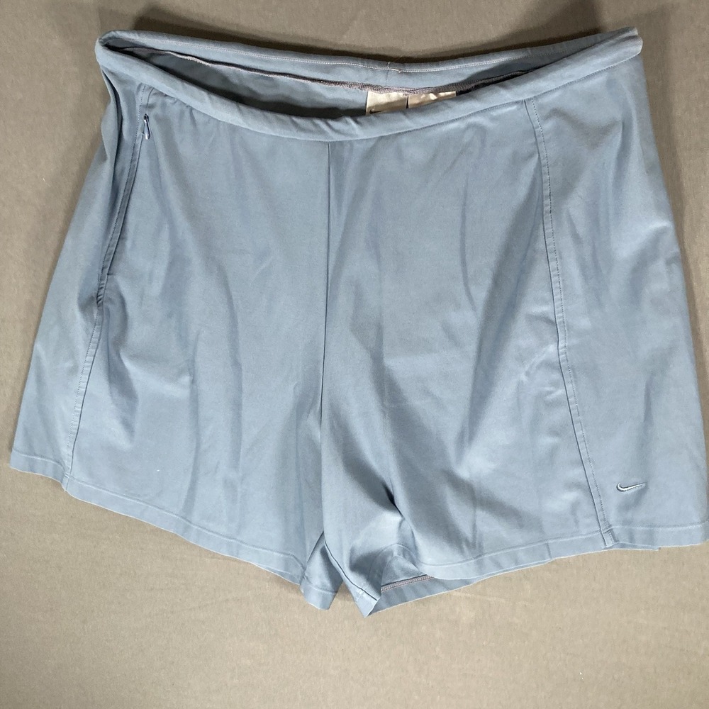 Nike Pro Girls Youth XL 16-18 Light Blue Compression Shorts Athletic Training